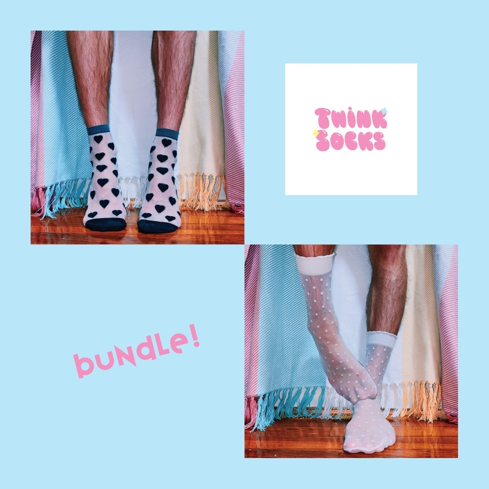 SOLD ✨ Well-Loved Heart & Dotted Swiss Stockings
